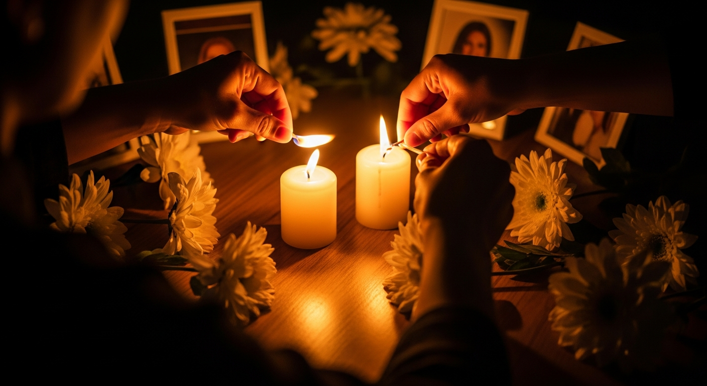 Arbre planté en mémoire d'un défunt dans un jardin